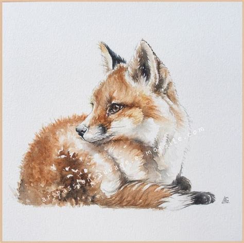 Watercolor Fox Watercolor Fox Fox Painting Fox Art