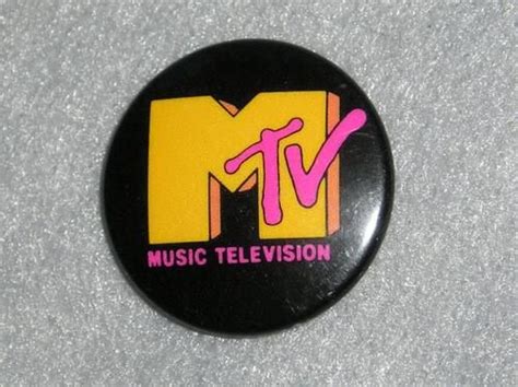Vintage 1980s Mtv Logo Pin Pinback Buttons Music Pin Badges Pin