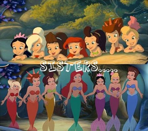 Ariel And Her Sisters Disney Princess Funny Disney Princess Images