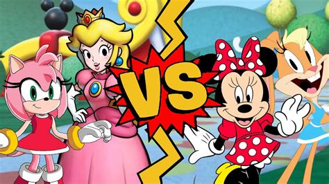 M U G E N Battles Princess Peach Amy Rose Vs Minnie Mouse Lola Bunny Youtube