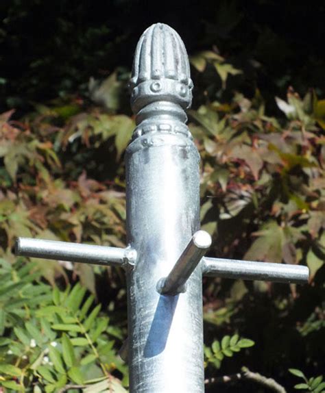 High Quality Galvanised Washing Line Post Clothes Pole Ornate Design 38 Metres Long Inc Ground