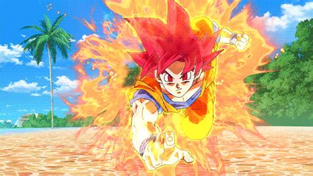 Or it could just be the equivalent form for stolen bodied super saiyan gods and its like a mutation? super saiyan god gif | Tumblr