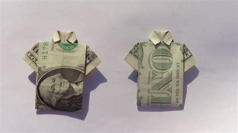 Dollar Origami Shirt Slow Tutorial How To Make A Dollar Origami