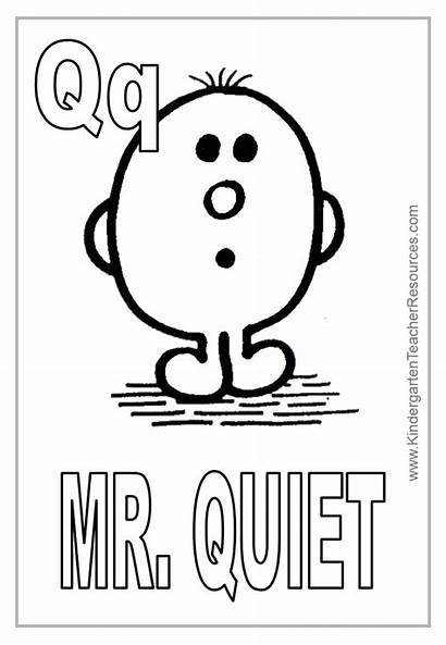 Coloring Quiet Mr Pages Letter Template