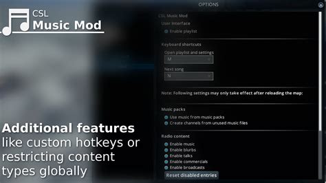 Csl Music Mod Mod For Cities Skylines
