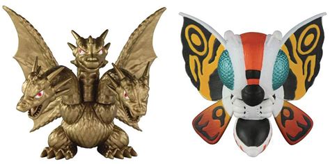 Godzilla Chibi King Ghidorah Mothra Mini Figure 2 Pack Bandai America