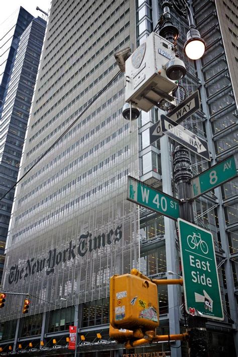 The New York Times Building Editorial Stock Photo Image Of