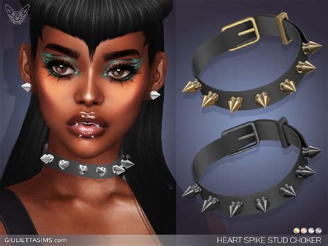 The Sims Resource Heart Spike Stud Choker