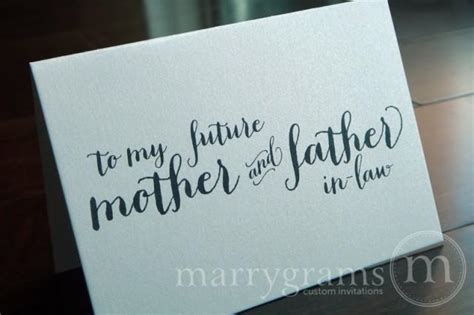 Wedding Card To Your Future Mother And Father In Law To My Future In