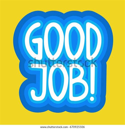 Good Job Sticker Social Media Network Stock Vector Royalty Free