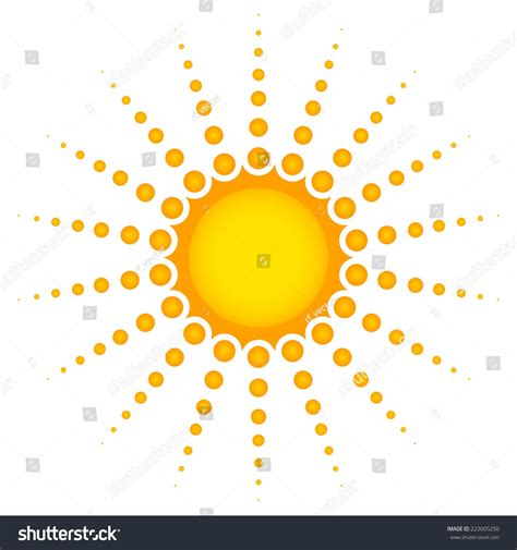 Vector Clip Art Of Sun With Dotted Rays Ad Sponsored Artclip
