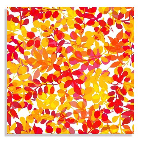 Snoogg Canvas Wall Art Painting Seamless Leaf Patternleaf Background