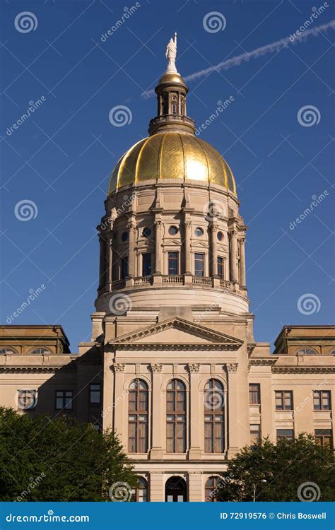 Atlanta Georgia State Capital Gold Dome City Architecture Stock Photo