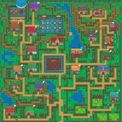 2d Rpg Game 2d Farm Games Pixel Art Games Town Map Rpg Maker Cute