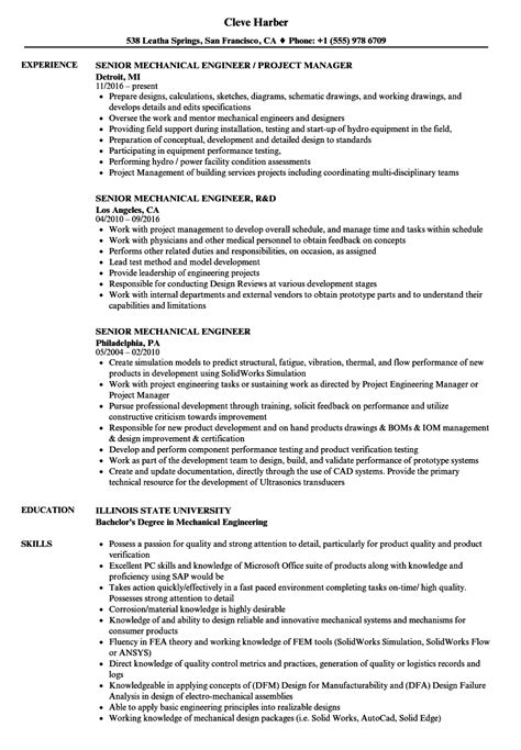 How to make an integrated mechanical engineer job description for resumes. Job Resume For Mechanical Engineers