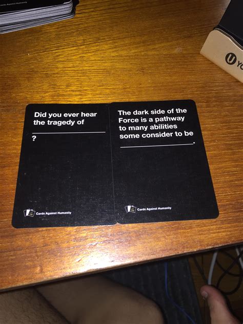 How to play one of north america's biggest card the team behind cards against humanity says that whoever in your group has pooped last, yes i during every single round, the card czar can pick one random white card from the deck and. Was told that you guys would like my custom printed Cards Against Humanity cards. : PrequelMemes