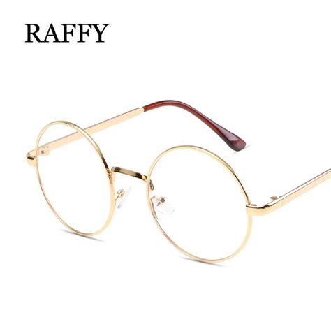 Round Eyeglasses Eyewear Frame Gold Vintage Metal Optical Frame Clear Eyeglasses Prescription