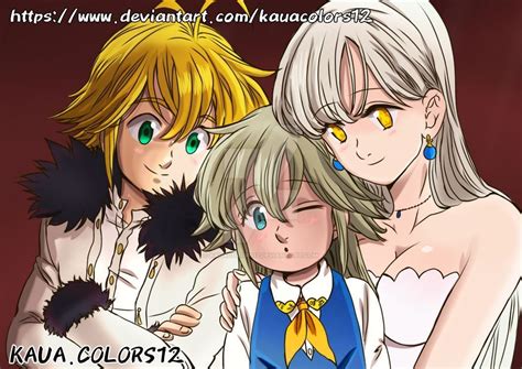Meliodas Elizabeth And Tristan By Kauacolors12 On Deviantart Anime 7