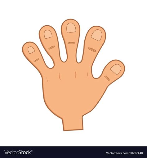 A Human Hand Cartoon Royalty Free Vector Image Hand Cartoon Cartoon