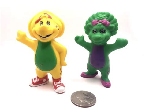 Barney And Friends Baby Bop And Bj Pvc Vintage Toy Figures 1995 539