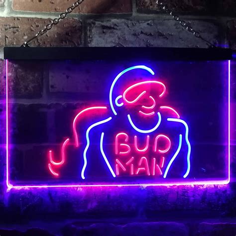 Budweiser Bud Man Led Neon Sign Neon Sign Led Sign Shop What S Your Sign