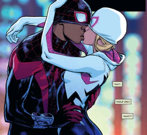 Gwen Stacy Kissing Miles Morales Tumblr