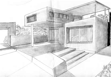 This perspective drawing is a pencil drawing of a house in perspective. 1000+ images about Perspective on Pinterest