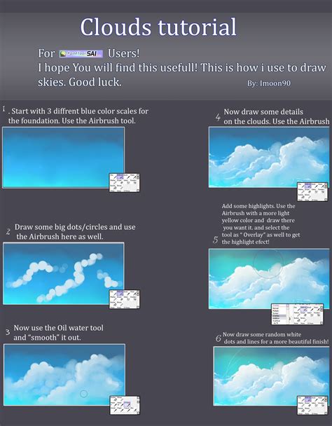Clouds Tutorial By Imoon90 On Deviantart Digital