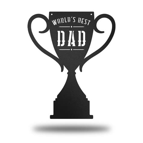 Worlds Best Dad Trophy Redline Steel