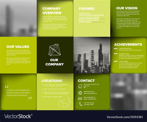 Company Profile Template Royalty Free Vector Image