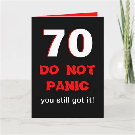 Funny 70th Birthday Card For Men