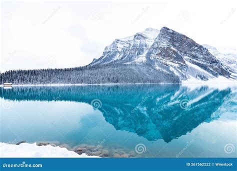 Beautiful View Of Lake Louise In Winter Banff National Park Alberta