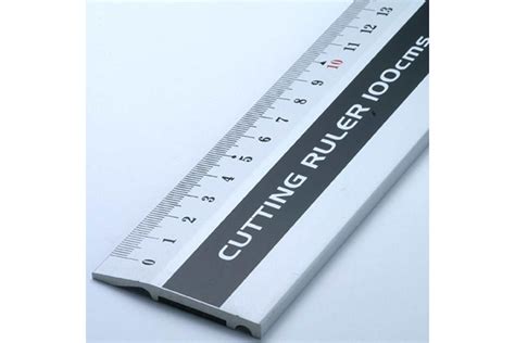 Aluminium Cutting Ruler With Black Grip Handle 100cm Artcoe