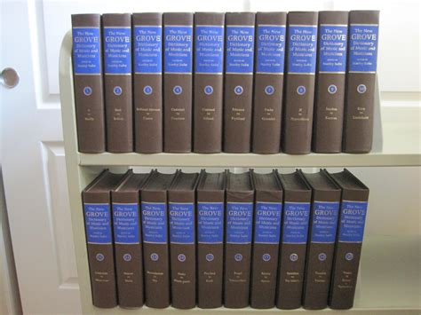 The New Grove Dictionary of Music and Musicians (Complete 20 Volume Set