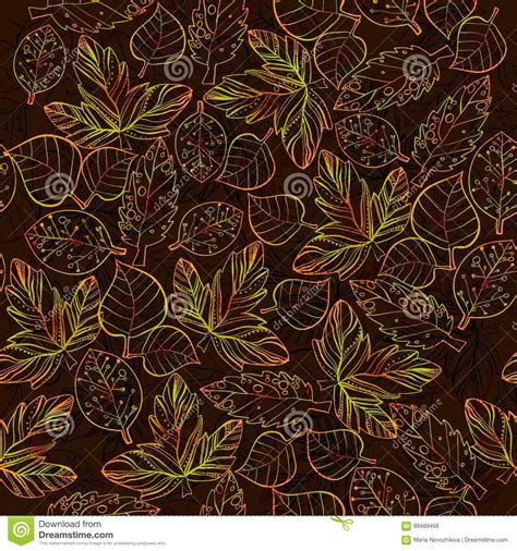 Illustration Of Autumn Graphic With Color Stylize Seamless Pattern