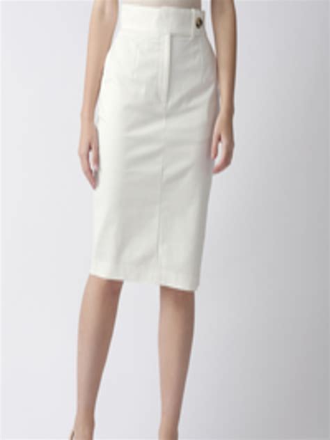 Buy Marks And Spencer Women White Solid Pencil Skirt Skirts For Women