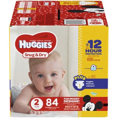 Huggies Snug And Dry Baby Diapers Size 2 12 18 Lbs 84 Count Kroger