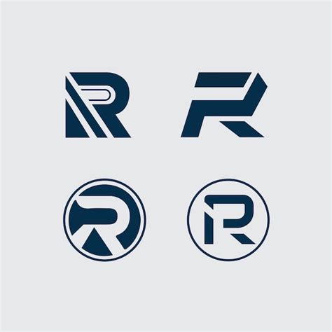 R Letter Logo 4 Type Vector Premium Download
