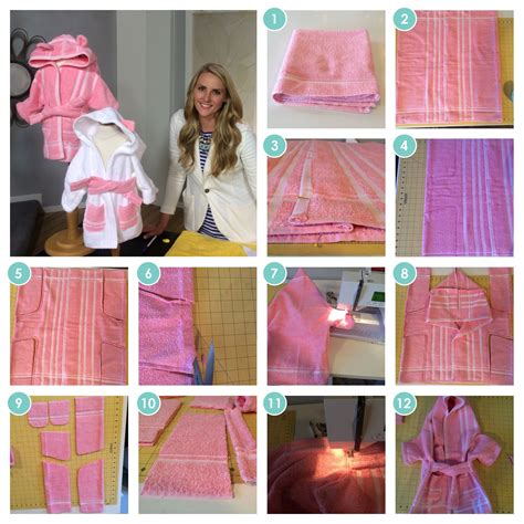 1 Towel Bathrobes Easy Sewing Project Patterns Craft Remedy