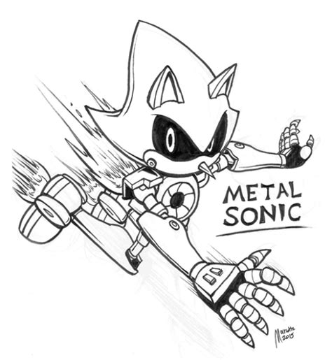 Classic Metal Sonic Coloring Pages Kidsworksheetfun