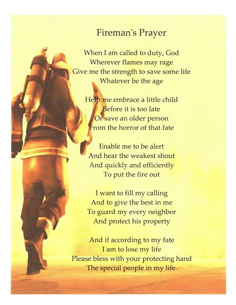 Firemans Prayer Art Print Digital Download Etsy