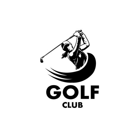 Woman Golf Club Logo Golf Training Logo Design Template 14467998