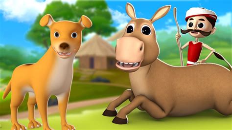 రైతు అతని గాడిద మరియు కుక్క Farmer Donkey And Dog Story 3d Animated