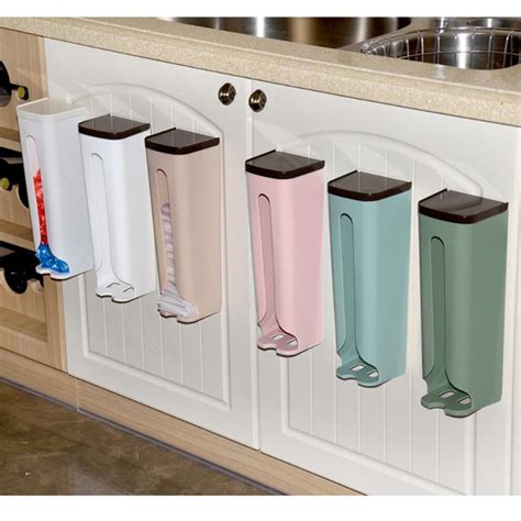 Stacked recycling bins for small kitchens are so simple, yet so genius. Garbage Bag Dispenser Recycle Bag Storage Box Wall Mount ...