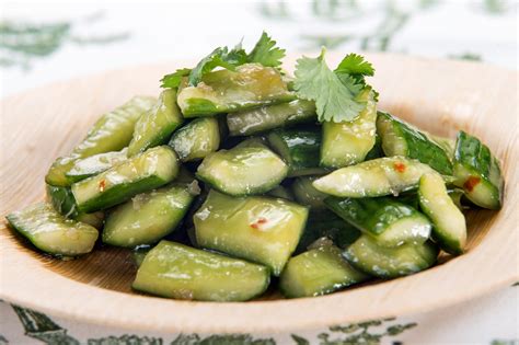 Chinese Smashed Cucumbers With Sesame Oil And Garlic Dining And Cooking
