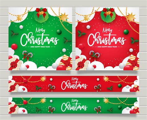 Christmas Banner Vector Design Download Free Vectors Clipart