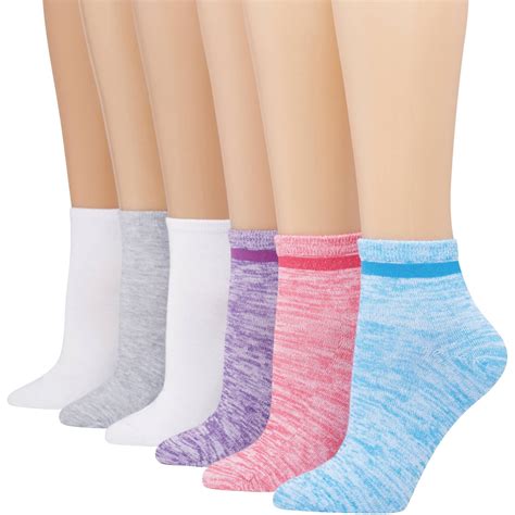 Women S Comfortblend Lightweight Ankle Socks 6 Pack Walmart Com