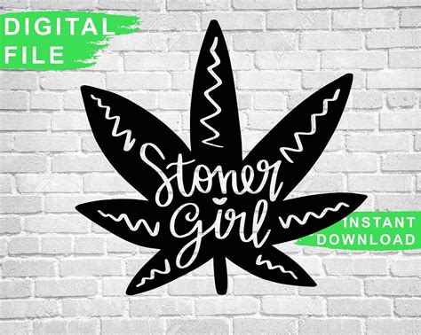 Stoner Girl SVG Weed SVG Marijuana SVG Cannabis svg Smoke | Etsy
