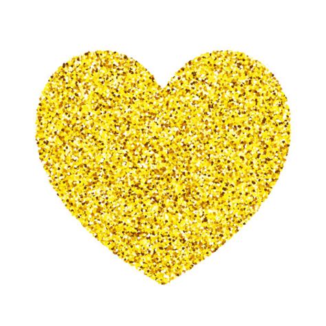 Golden Hearts Pattern Glitter Valentine Day White Background
