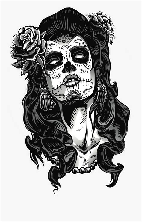 Clip Art Collection Of Free Chicano Dia De Los Muertos Female Free